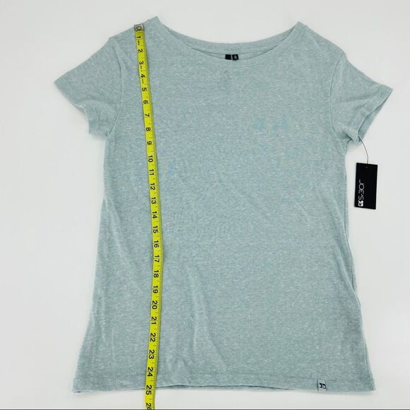 Joe’s Jeans Tee Wide Neckline Salt Water Blue Size Small - Picture 11 of 12